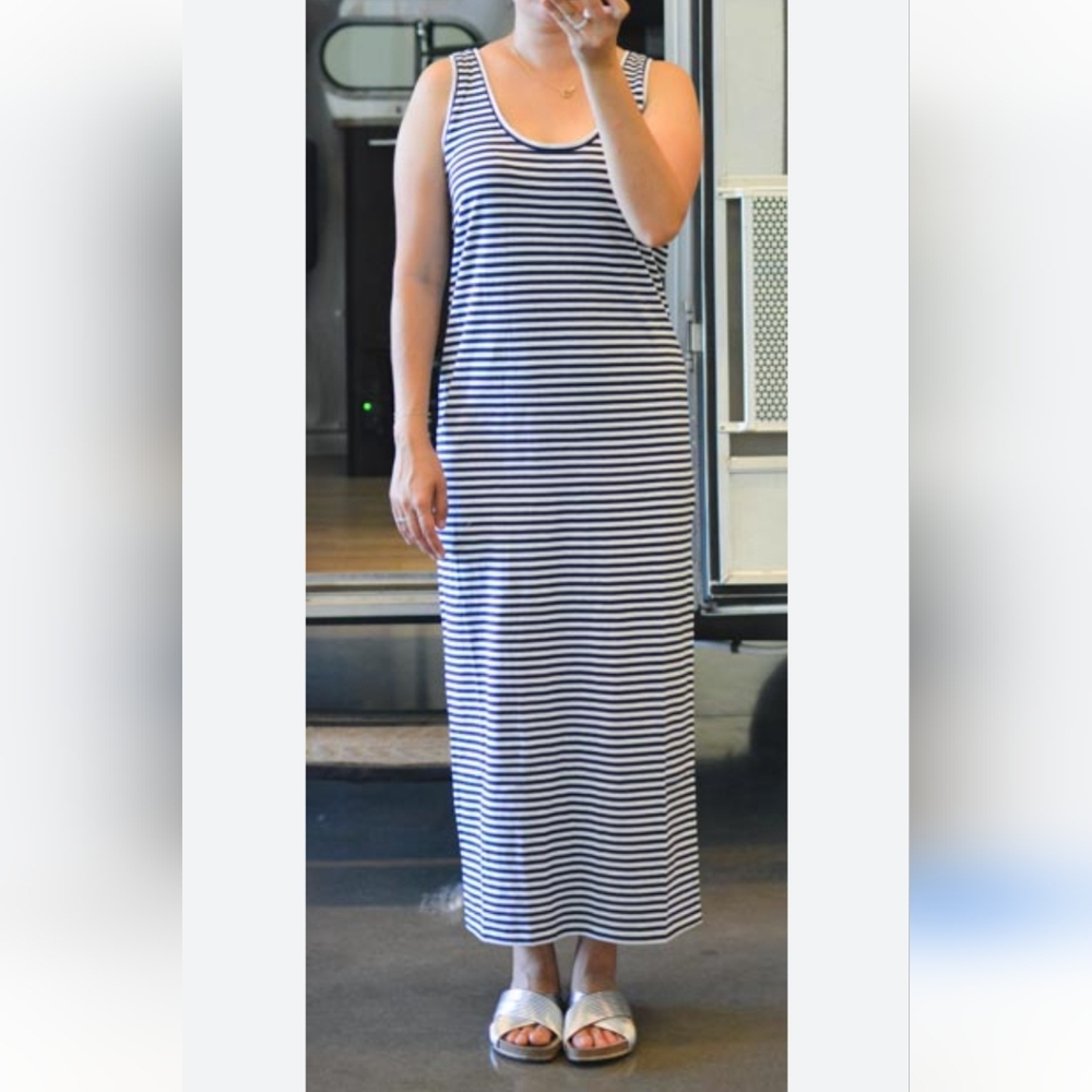 Everlane striped midi dress